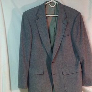 Classic Gray Wool Flannel Blazer